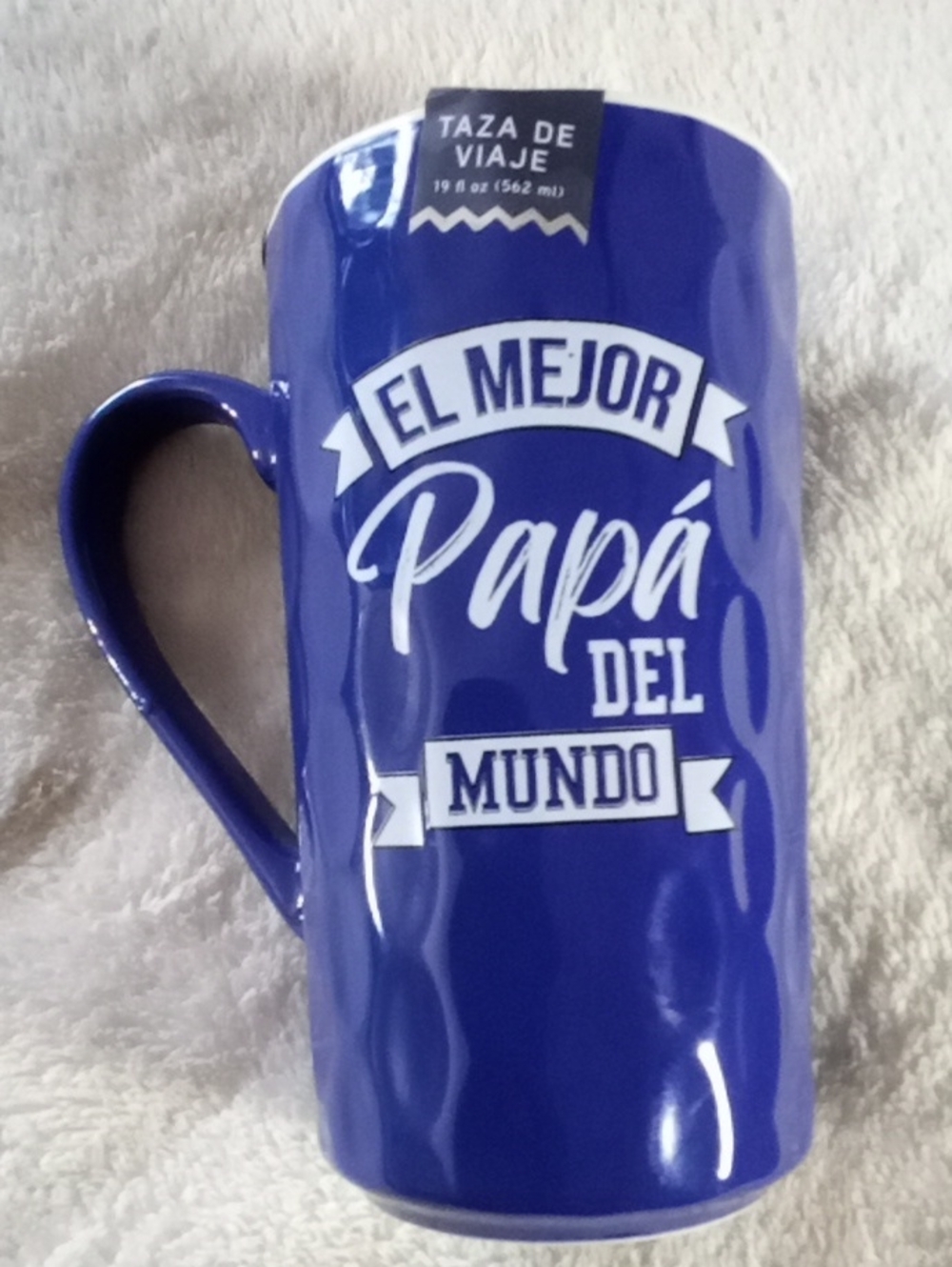 19 Fl. OZ. HOME ESSENTIALS EL MEJOR PAPA DEL MUNDO NEW MUG WITH LID!!